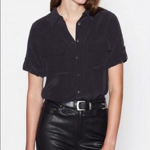 Equipment Slim Signature Short Sleeve Silk Shirt